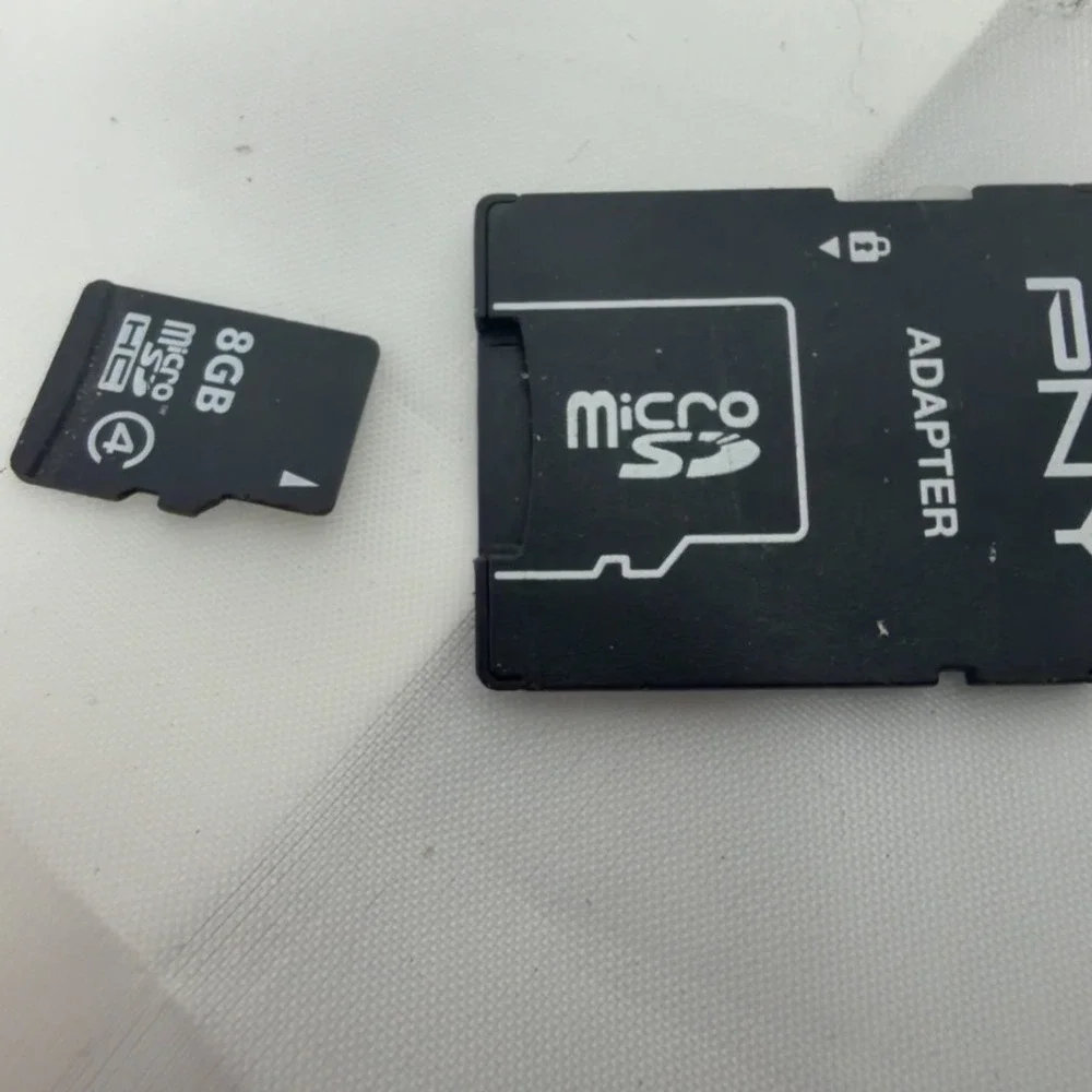 PNY 8GB MicroSDHC Memory Card Class 4 with SD Adapter Black P-SDU8G4-EF